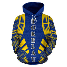 Load image into Gallery viewer, Tokelau All Over Hoodie - Polynesian Tattoo Style Front