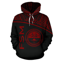Load image into Gallery viewer, Federated States Of Micronesia All Over Hoodie - Micronesia Curve Red Style - BN09