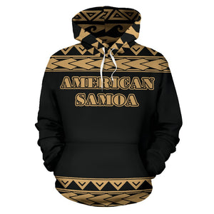 American Samoa All Over Hoodie - Polynesian Gold Version Front