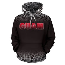 Load image into Gallery viewer, Guam All Over Hoodie - Polynesian Fog Black Version Front