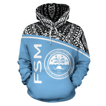 Load image into Gallery viewer, Federated States Of Micronesia All Over Hoodie - Micronesia Curve Blue Style - BN09