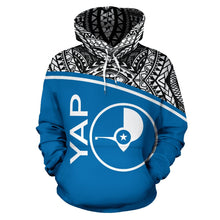 Load image into Gallery viewer, Yap All Over Hoodie - Micronesia Curve Blue Style - BN09