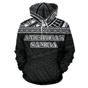 American Samoa All Over Hoodie - Polynesian Black Version Front