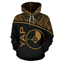 Load image into Gallery viewer, Yap All Over Hoodie - Micronesia Curve Gold Style - BN09