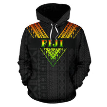 Load image into Gallery viewer, Fiji All Over Hoodie - Reggae Color Sailor Style font