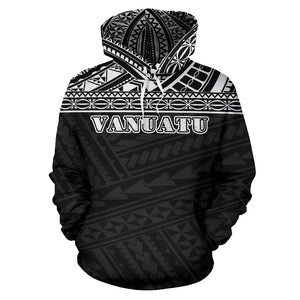 Vanuatu All Over Hoodie - Polynesian Black Version Front