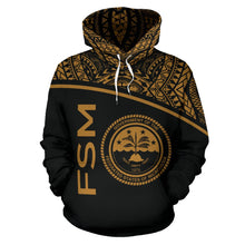 Load image into Gallery viewer, Federated States Of Micronesia All Over Hoodie - Micronesia Curve Gold Style - BN09