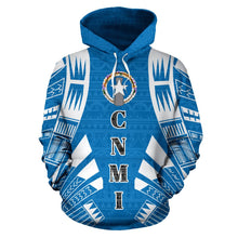 Load image into Gallery viewer, The Northern Mariana Islands All Over Hoodie - Polynesian Tattoo Style Front