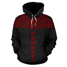 Load image into Gallery viewer, Pohnpei All Over Hoodie - Red Neck Style front