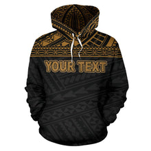 Load image into Gallery viewer, Poly All Over Zip-Up Hoodie - Polynesian Gold Custom Version - BN09