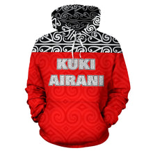 Load image into Gallery viewer, Cook Islands All Over Hoodie - Polynesian Red Version Front