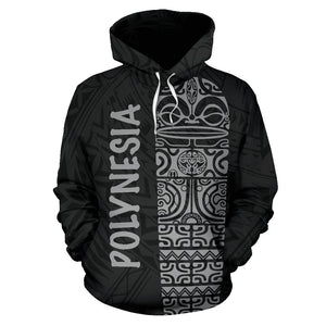 Polynesia Always In My Bones All Over Hoodie Front