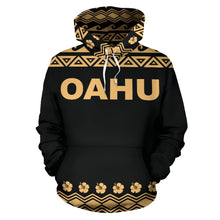 Load image into Gallery viewer, Oahu All Over Hoodie - Polynesian Turtle Hoodie Front