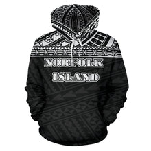 Load image into Gallery viewer, Norfolk All Over Hoodie - Polynesian Black Version Front