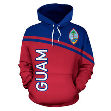 Load image into Gallery viewer, Guam All Over Hoodie - Polynesian Curve Version Front