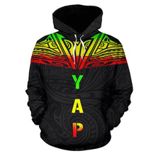 Load image into Gallery viewer, Yap All Over Hoodie - Reggae Neck Style front