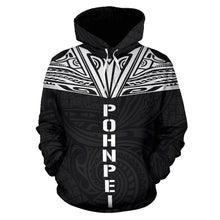 Load image into Gallery viewer, Pohnpei All Over Hoodie - Neck Style front