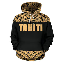 Load image into Gallery viewer, Tahiti All Over Hoodie - Polynesian Gold Version front