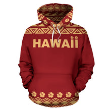 Load image into Gallery viewer, Hawaii All Over Hoodie - Polynesian Turtle Red - BN04