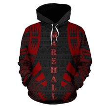 Load image into Gallery viewer, Marshall Islands All Over Hoodie - Red Tattoo Style Front