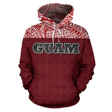 Load image into Gallery viewer, Guam All Over Hoodie - Polynesian Red Version Front