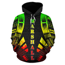 Load image into Gallery viewer, Marshall Islands All Over Hoodie - Reggae Tattoo Style front