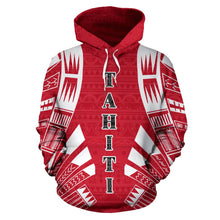 Load image into Gallery viewer, Tahiti All Over Hoodie - Polynesian Tattoo Style front