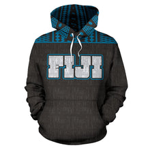 Load image into Gallery viewer, Fiji Tapa All Over Hoodie - Blue - NN5