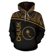 Load image into Gallery viewer, Chuuk All Over Hoodie - Micronesia Curve Gold Style - BN09