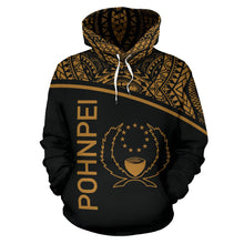Load image into Gallery viewer, Pohnpei All Over Hoodie - Micronesia Curve Gold Style - BN09
