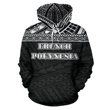 Load image into Gallery viewer, French Polynesia All Over Hoodie - Polynesian Black Version front