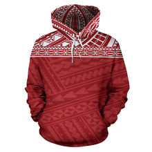 Load image into Gallery viewer, Poly All Over Hoodie - Polynesian Red Version Front