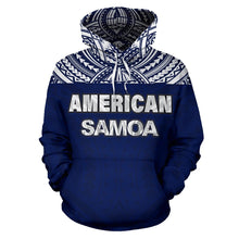 Load image into Gallery viewer, American Samoa All Over Hoodie - Polynesian Blue Version Front
