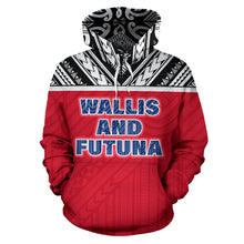 Load image into Gallery viewer, Wallis And Futuna All Over Hoodie - Polynesian Hoodie Version Front