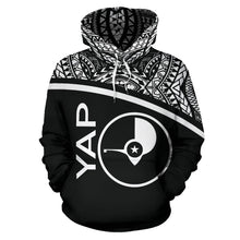 Load image into Gallery viewer, Yap All Over Hoodie - Micronesia Black Curve Style - BN09