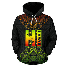 Load image into Gallery viewer, Hawaii Map Polynesian All Over Hoodie font