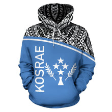 Load image into Gallery viewer, Kosrae All Over Hoodie - Micronesia Curve Blue Style - BN09