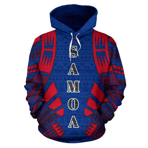Samoa All Over Hoodie - Polynesian Tattoo Style front