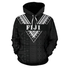 Load image into Gallery viewer, Fiji All Over Hoodie - White Sailor Style font