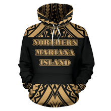 Load image into Gallery viewer, Northern Mariana Islands All Over Hoodie - Polynesian Gold Version Front