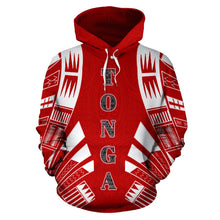 Load image into Gallery viewer, Tonga All Over Hoodie- Polynesian Tattoo Style front