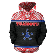 Load image into Gallery viewer, Tuamotu All Over Hoodie - Polynesian Hoodie Style Front