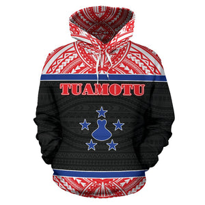 Tuamotu All Over Hoodie - Polynesian Hoodie Style Front