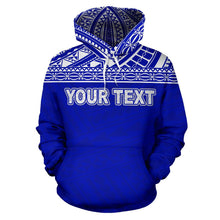 Load image into Gallery viewer, Poly All Over Zip-Up Hoodie - Polynesian Blue Custom Version - BN09