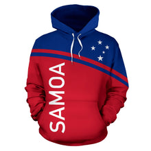 Load image into Gallery viewer, Samoa All Over Hoodie - Polynesian Curve Version Front