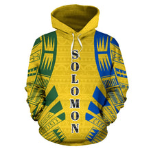 Load image into Gallery viewer, Solomon All Over Hoodie - Polynesian Tattoo Style Front