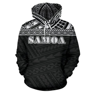 Samoa All Over Hoodie - Polynesian Black Version front