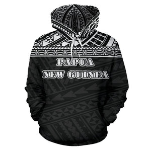 Papua New Guinea All Over Hoodie - Polynesian Black Version Front
