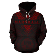 Load image into Gallery viewer, Marshall Islands All Over Hoodie - Red Sailor Style font
