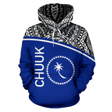 Load image into Gallery viewer, Chuuk All Over Hoodie - Micronesia Curve Blue Style - BN09